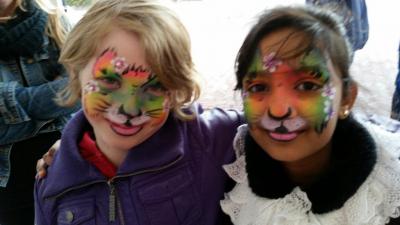 facepaint rainbow cat schmink kat